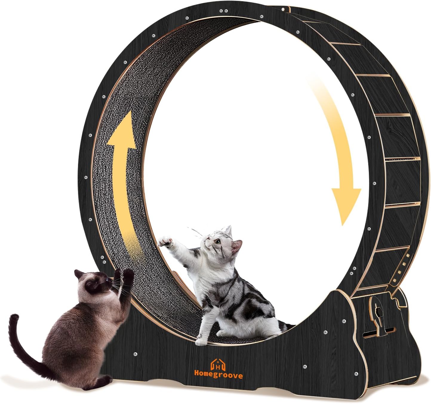 Homegroove Cat Wheels for Indoor Cats - 43in Large Treadmill