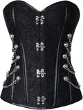Charmian Spiral Steel Boned Steampunk Gothic Overbust Corset