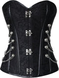 Charmian Women's Spiral Steel Boned Steampunk Gothic Overbust Corset