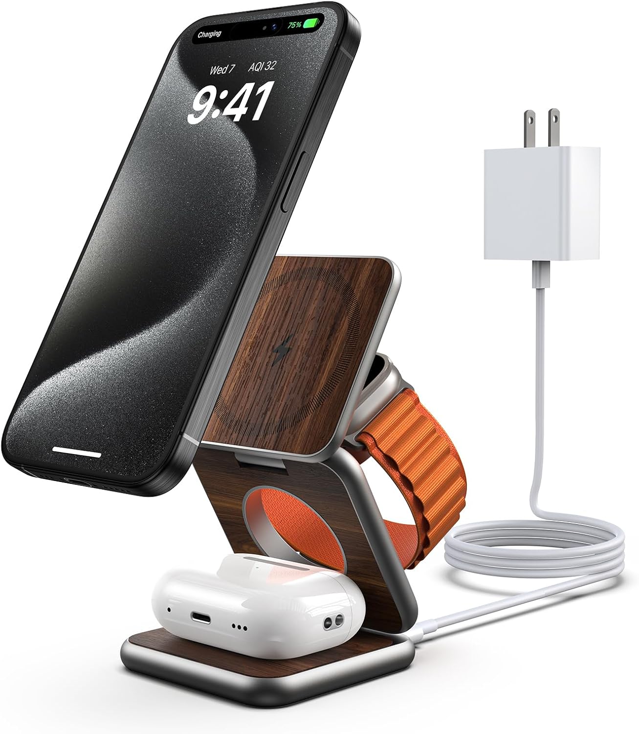 X40 Magnetic Wireless Charger - 3 in 1 Fast Charging Station