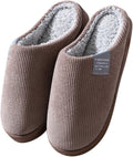 Men's Indoor Winter Flop Plush Slippers House Slippers for Men Memory