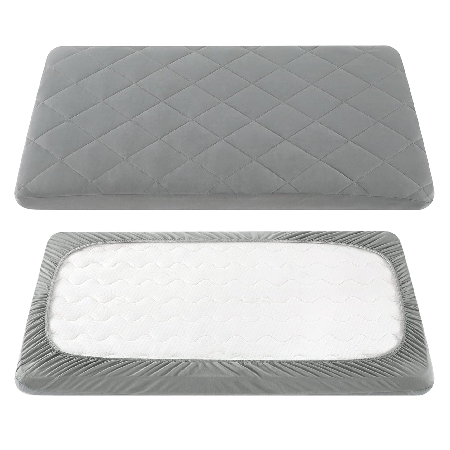 TILLYOU Soft Quilted Pack n Play Sheet - Breathable Mattress Protector