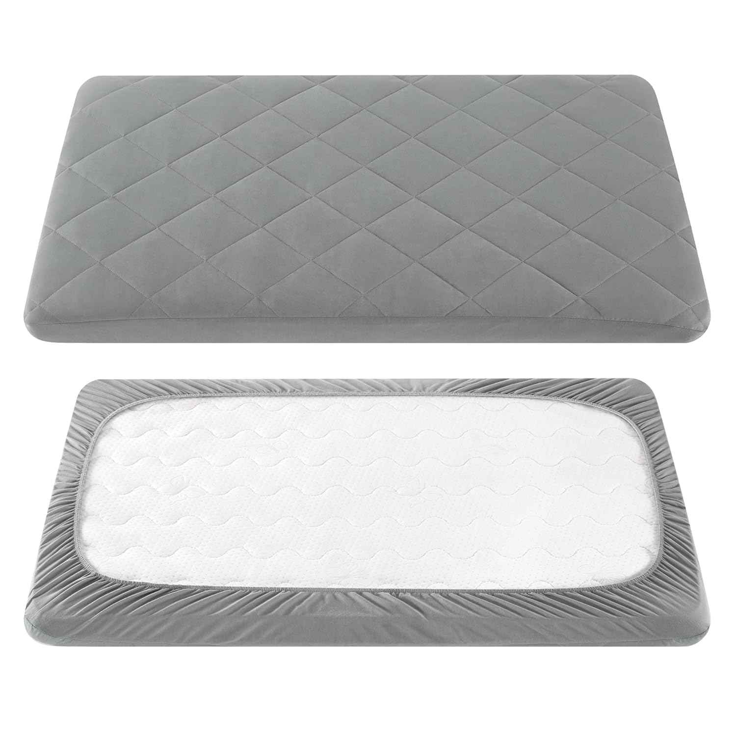 TILLYOU Soft Quilted Pack n Play Sheet - Breathable Mattress Protector