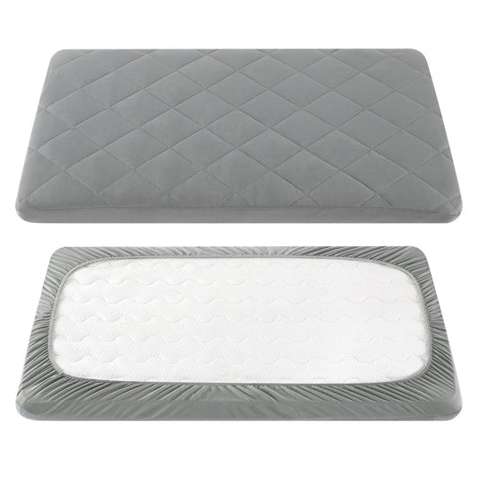 TILLYOU Soft Quilted Pack n Play Sheet - Breathable Mattress Protector