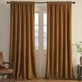 Velvet Curtains 84 in Length 2 Panels - Luxurious Thermal Blackout