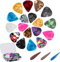 60 Pack Guitar Picks with Organizer Storage Box - Variety Set
