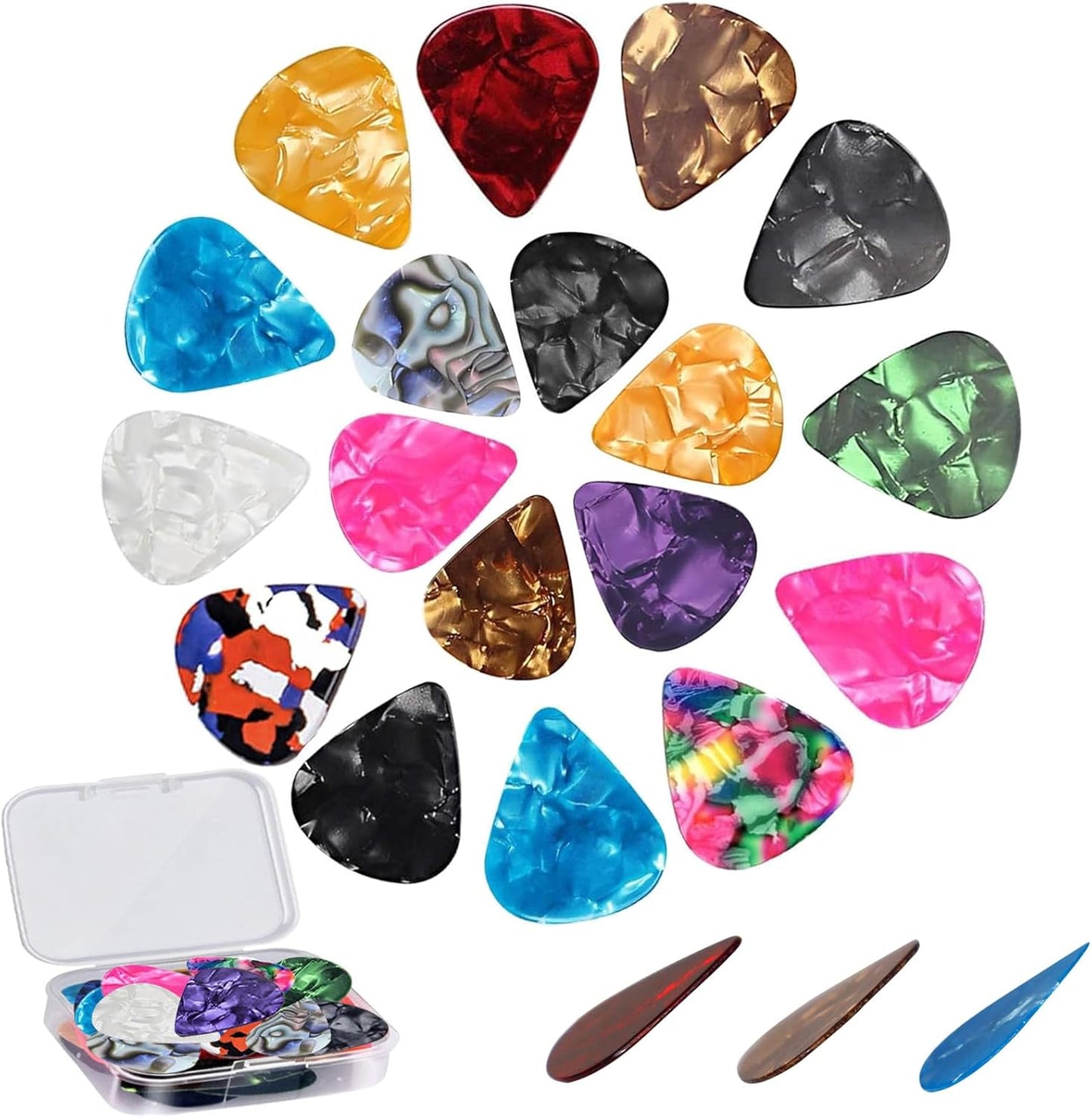 DUGYGA 21-Pack Colorful Guitar Picks Set - Ultimate Versatility!