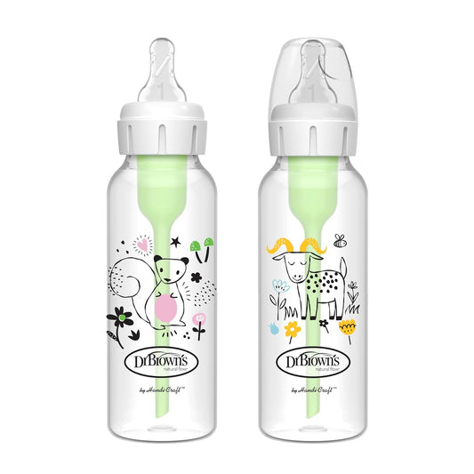 Dr. Brown's Anti-Colic Baby Bottles, 8oz, 2-Pack