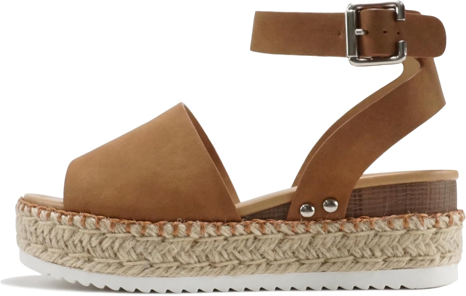 Soda Topic Open Toe Buckle Ankle Strap Espadrilles Sandal