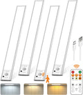 Under Cabinet Lighting with Remote Control - Rechargeable 4-Pack
