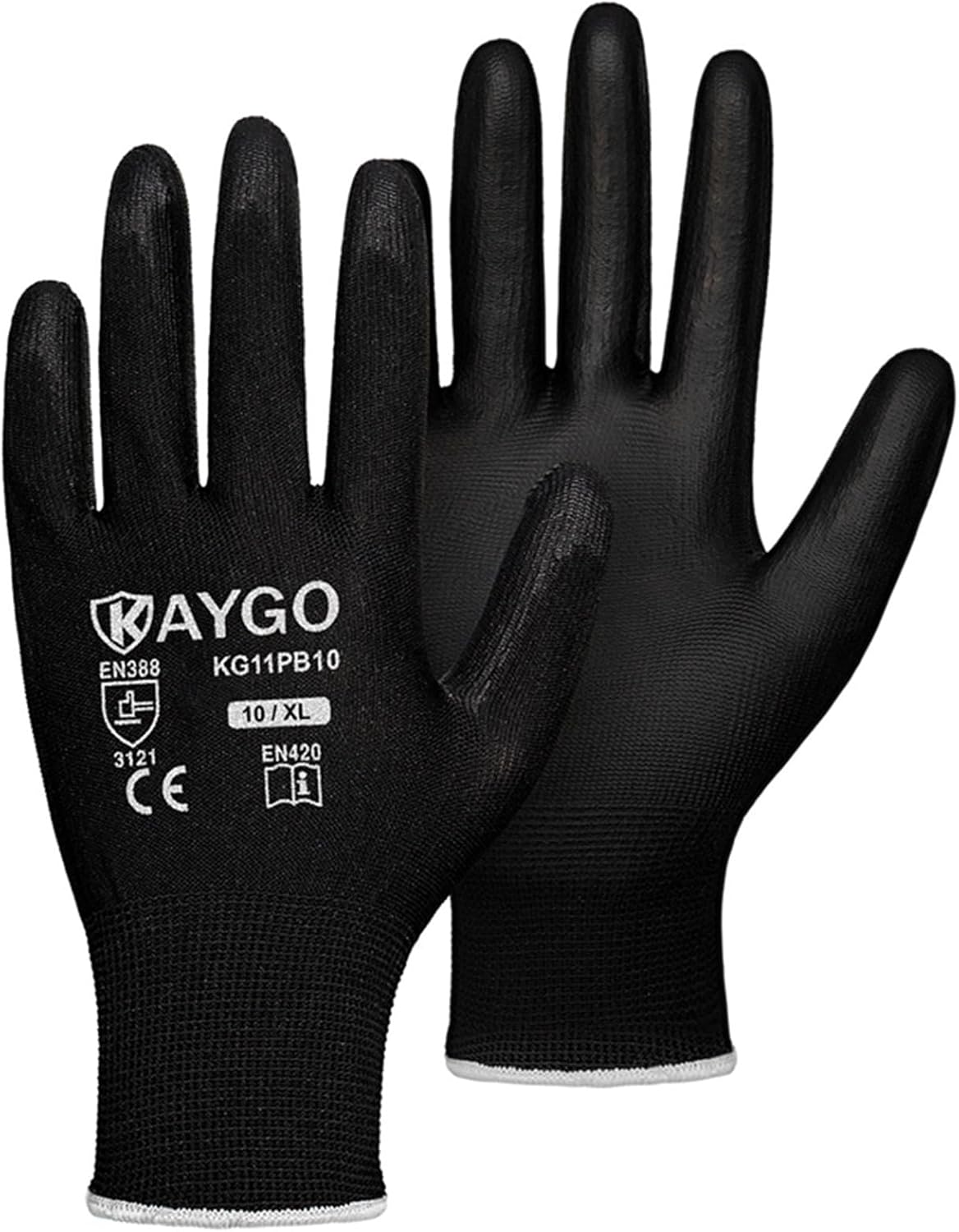 KAYGO Safety Work Gloves PU Coated for General Duty Tasks