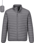 Outdoor Ventures Men's Lightweight Packable Puffer Jacket - Warm air