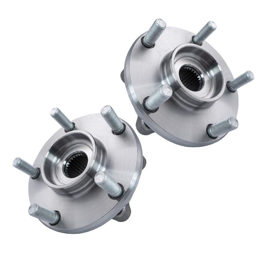 TRQ 2 Piece Front Wheel Bearing & Hub Assembly Set for G35