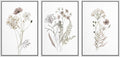 Framed Canvas Wildflower Wall Art 24in x 36in - Minimalist Floral