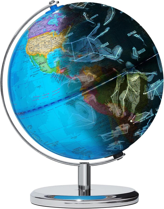 9 Inch Illuminated Globe with 88 Constellations for Learning Fun