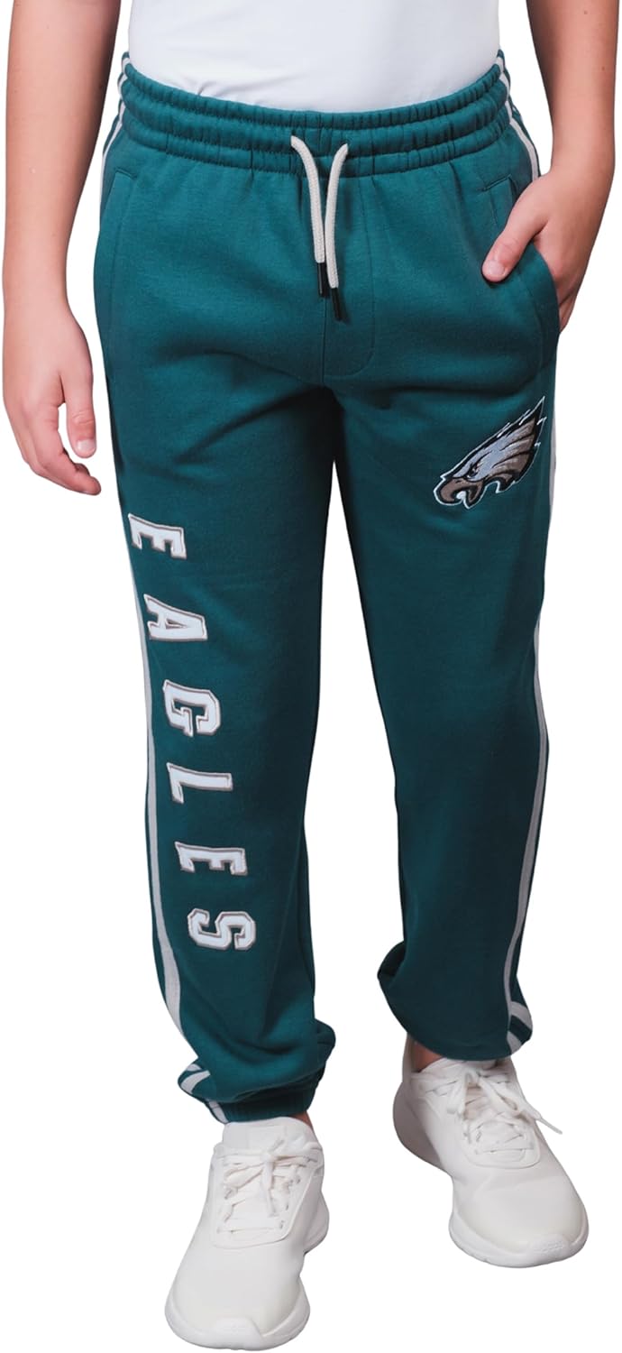 Ultra Game NFL Boys Super Soft Game Day Striped Jogger Pants