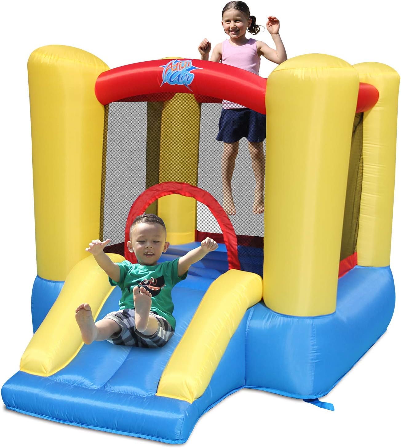 ACTION AIR Bounce House for Kids - Easy Set-Up Indoor/Outdoor Fun