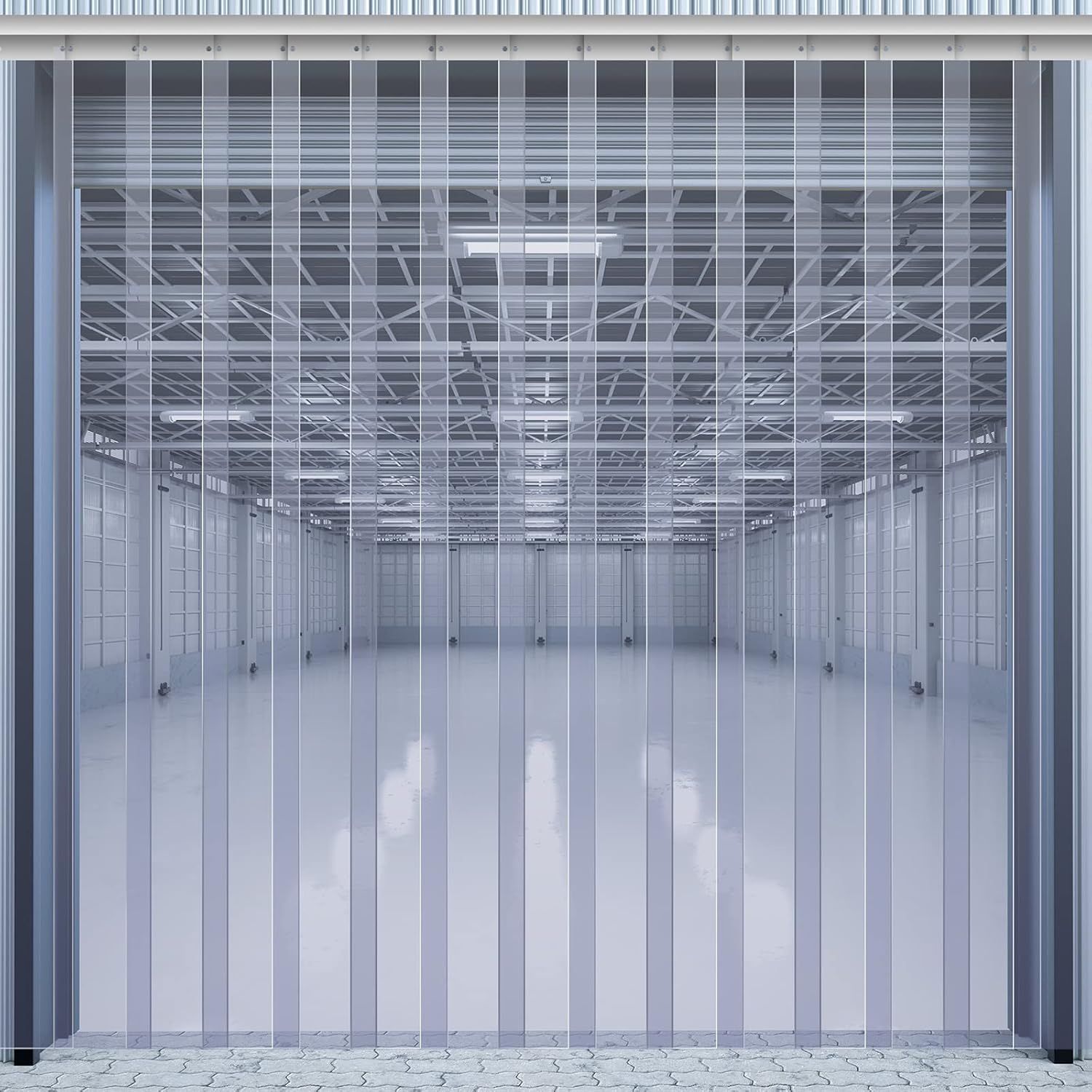 Juexica 60 x 80 Inch Plastic Strip Door Curtain Kit for Coolers