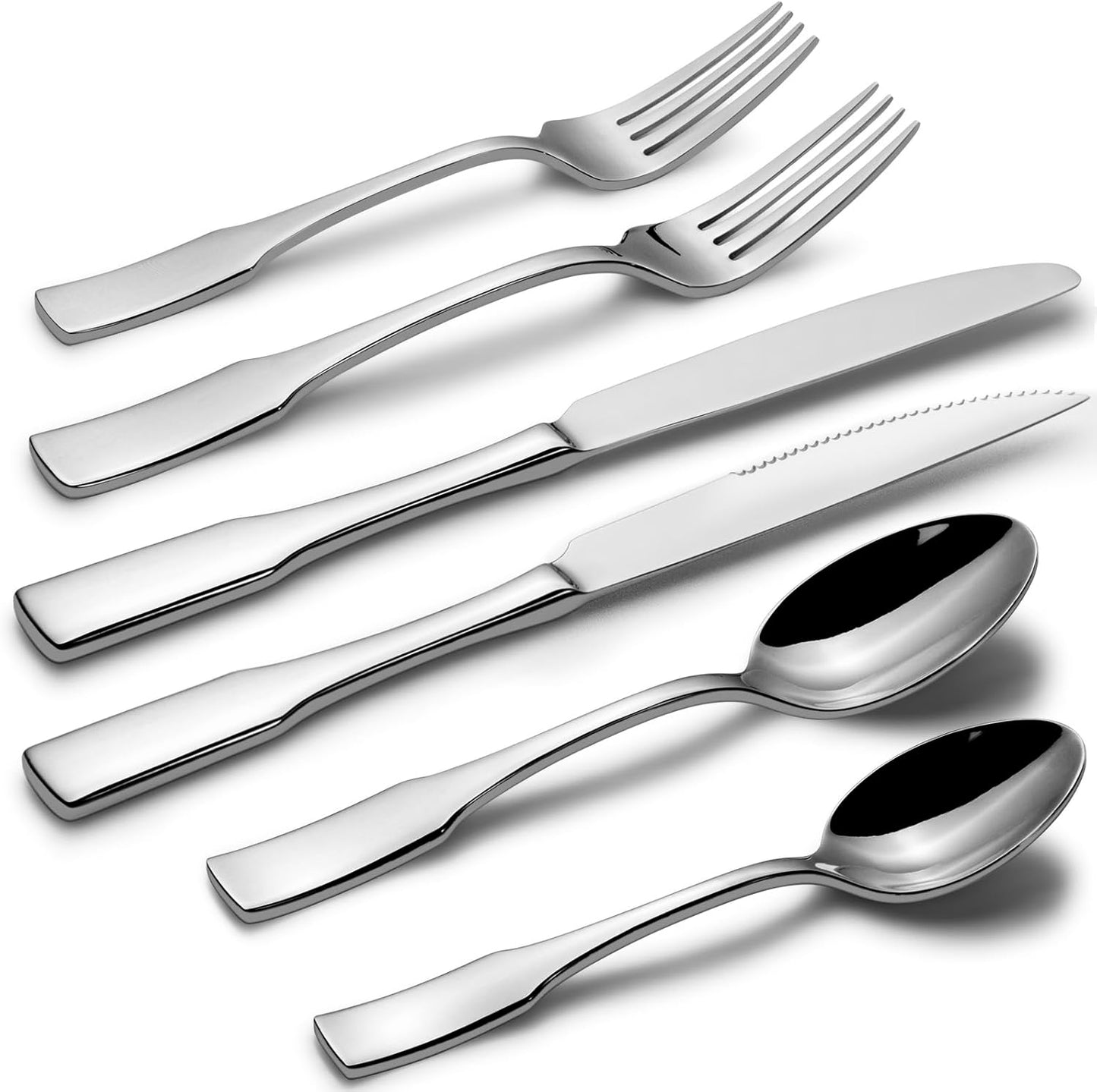 Alata Kate 36-Piece Silverware Set with Steak Knife for 6