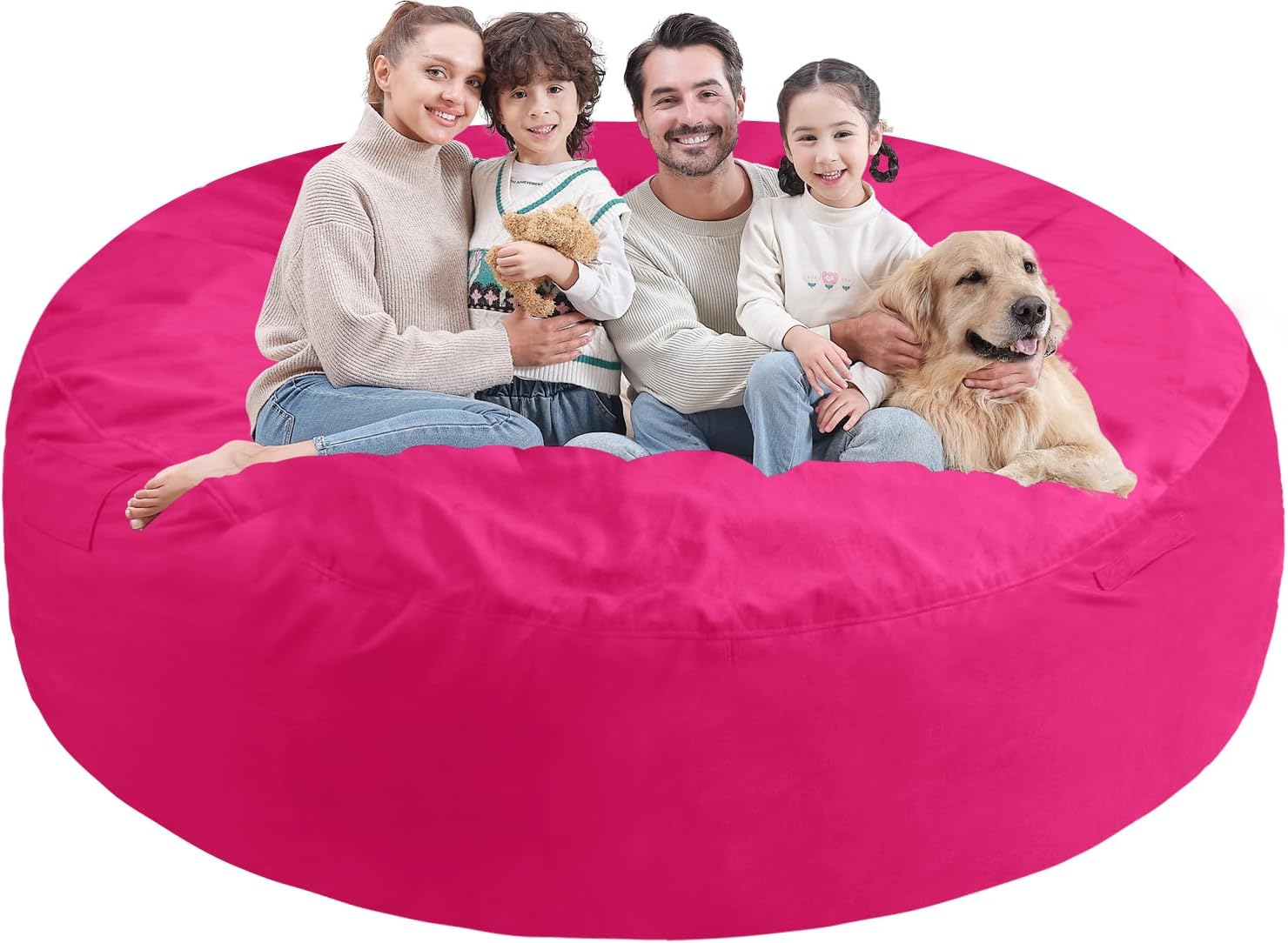 7FT Large Bean Bag Chair with Memory Foam for Ultimate Comfort