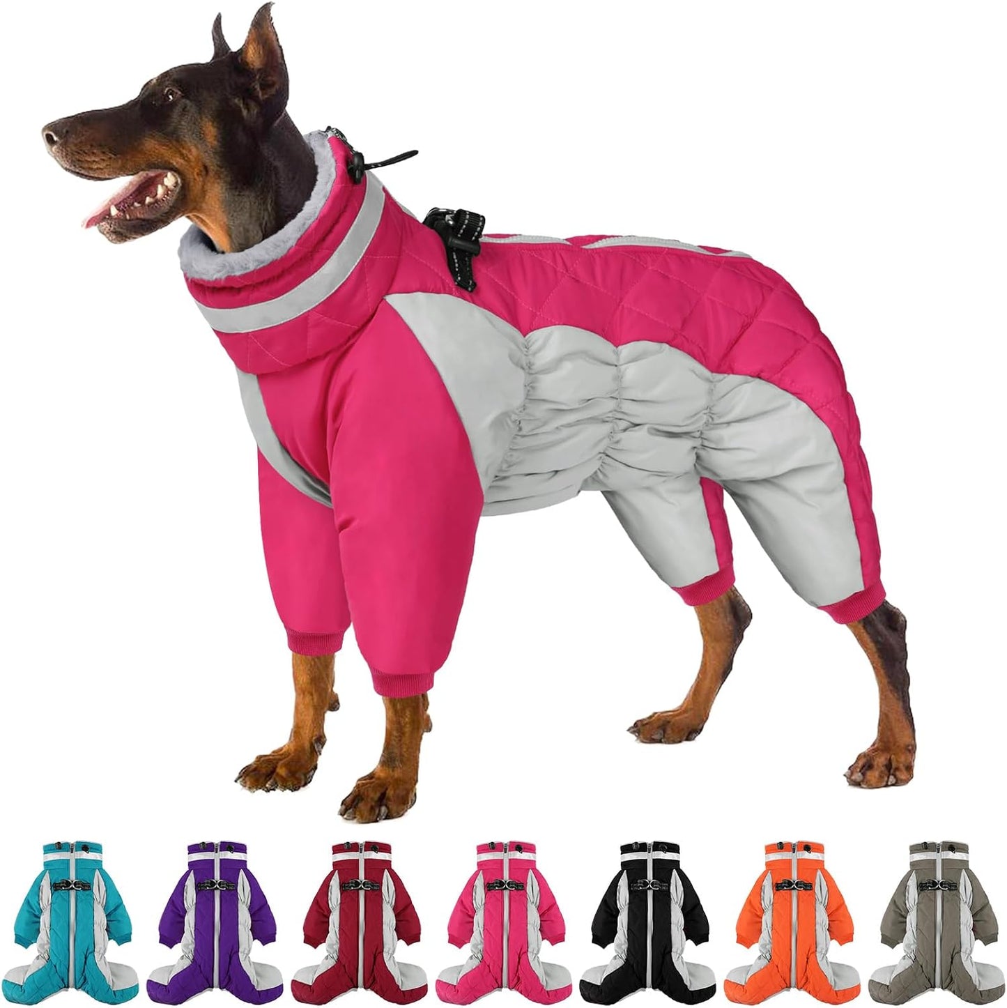 SUNFURA Full Body Dog Coat - Warm Fleece Jacket for Dogs