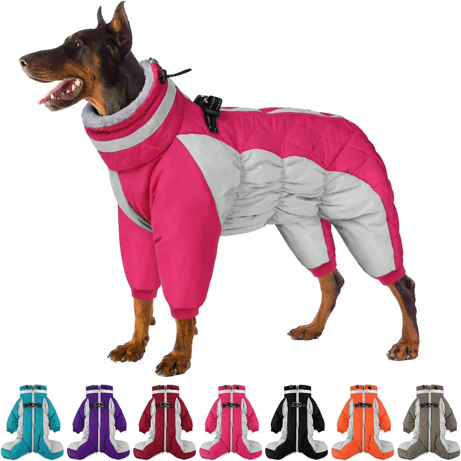 SUNFURA Full Body Dog Coat - Warm Fleece Jacket for Dogs
