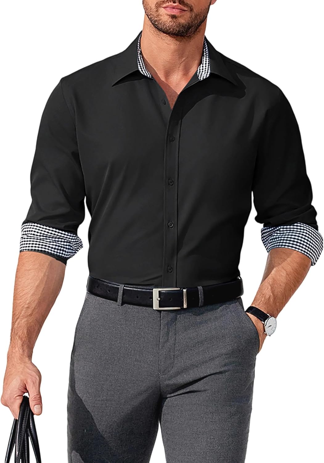 COOFANDY Men's Business Dress Shirt for Stylish Casual Wear