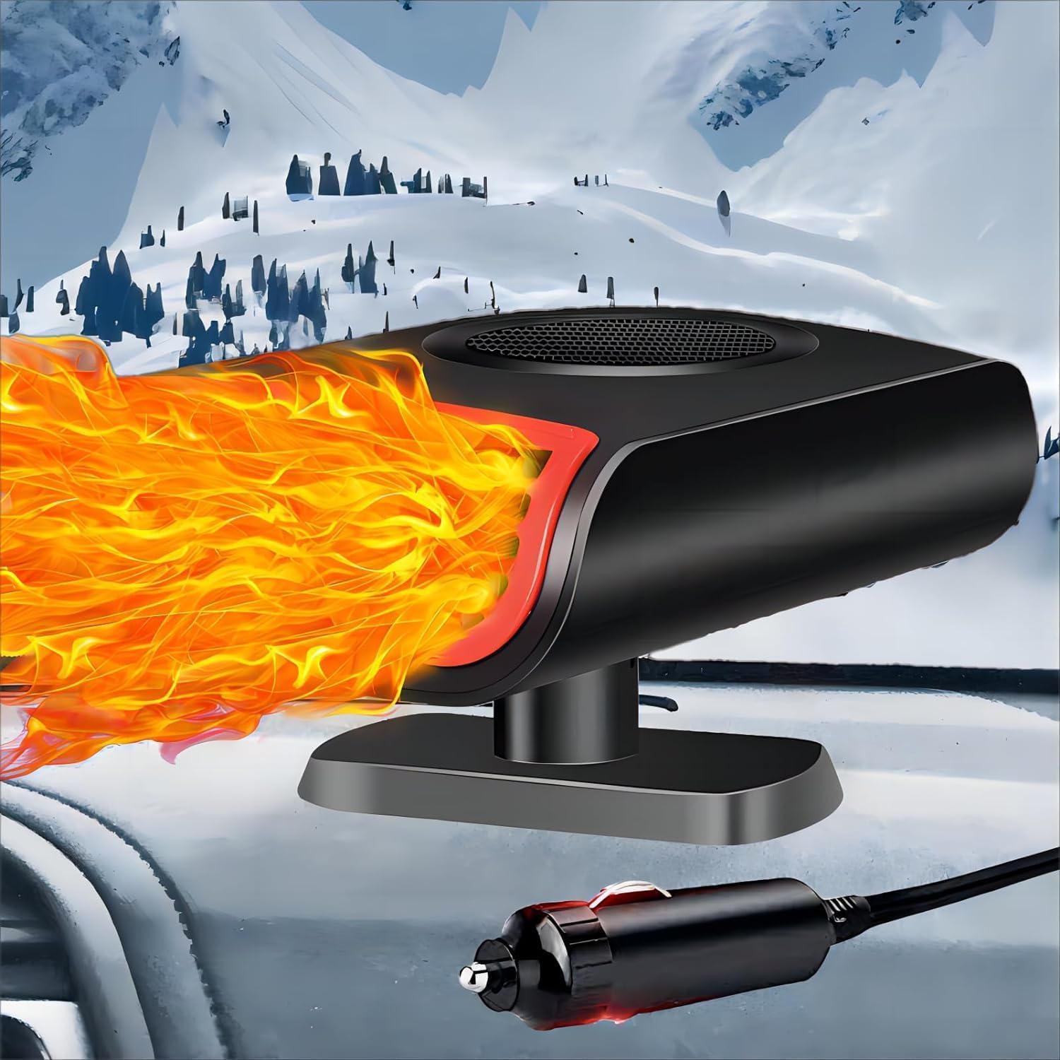 Portable 12V Car Heater - Stay Warm On-The-Go!