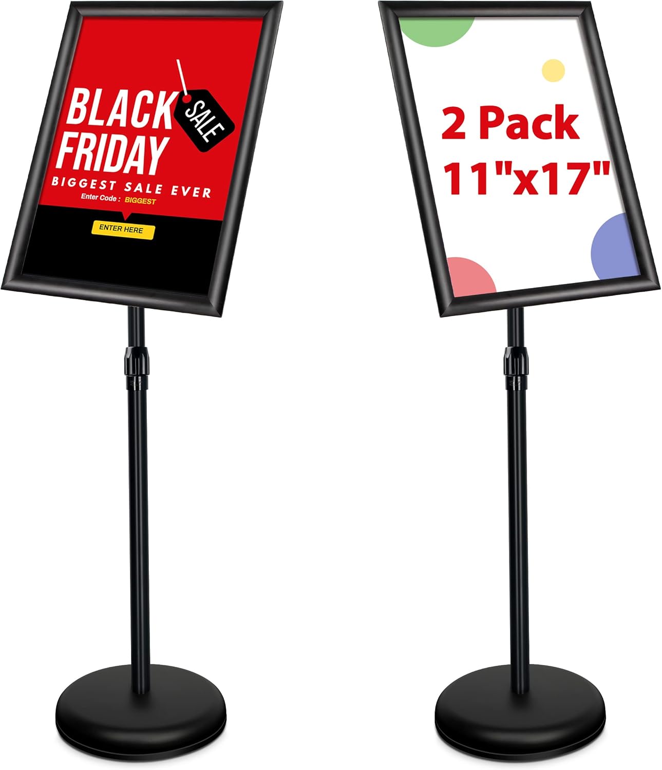Heavy Duty Adjustable Pedestal Sign Stand for Versatile Displays