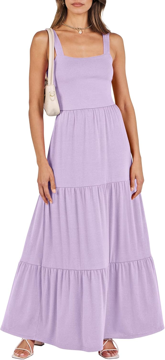 ANRABESS Women's Summer Casual Long Maxi Beach Vacation Dress