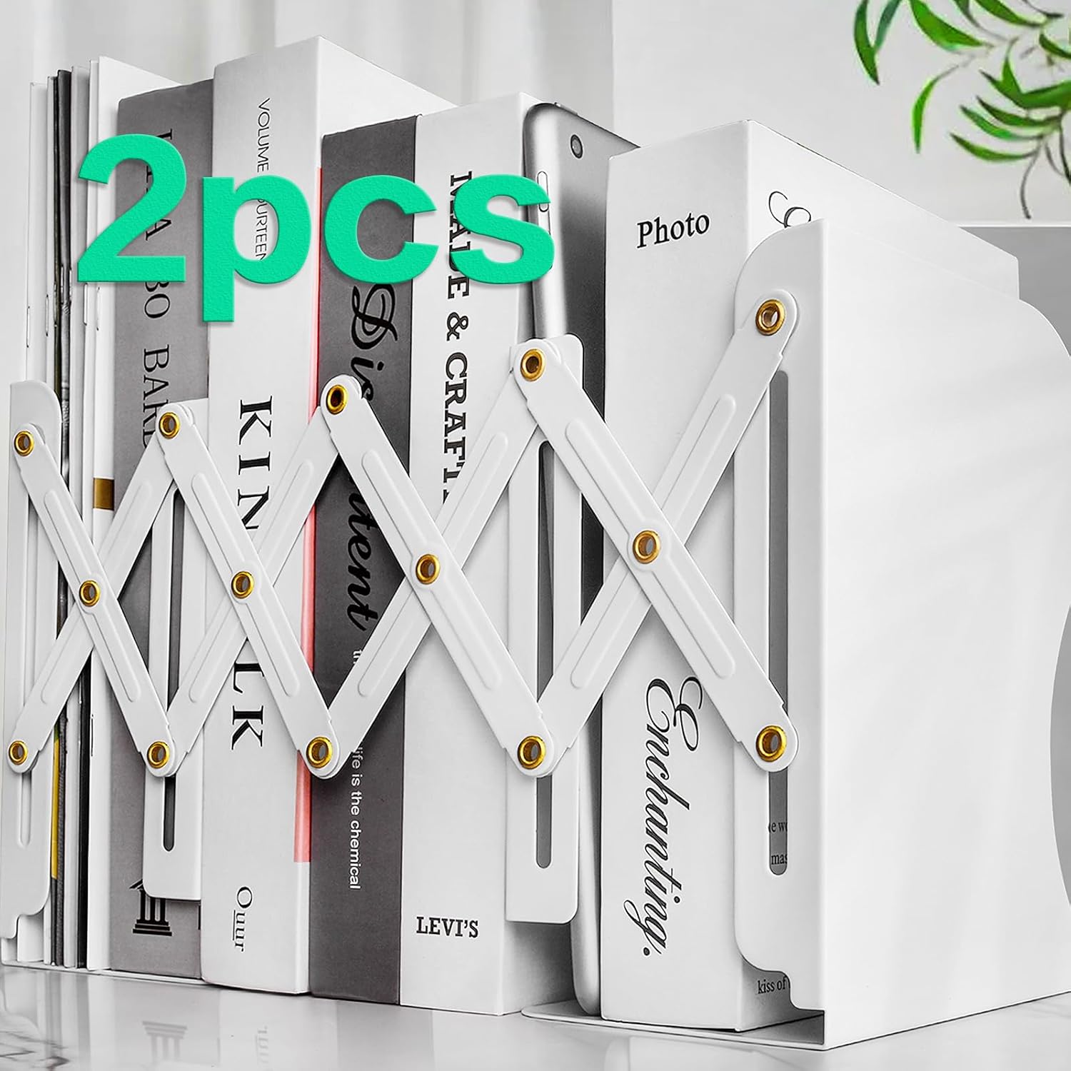 Heavy Duty Adjustable Bookends for Organizing Your Books