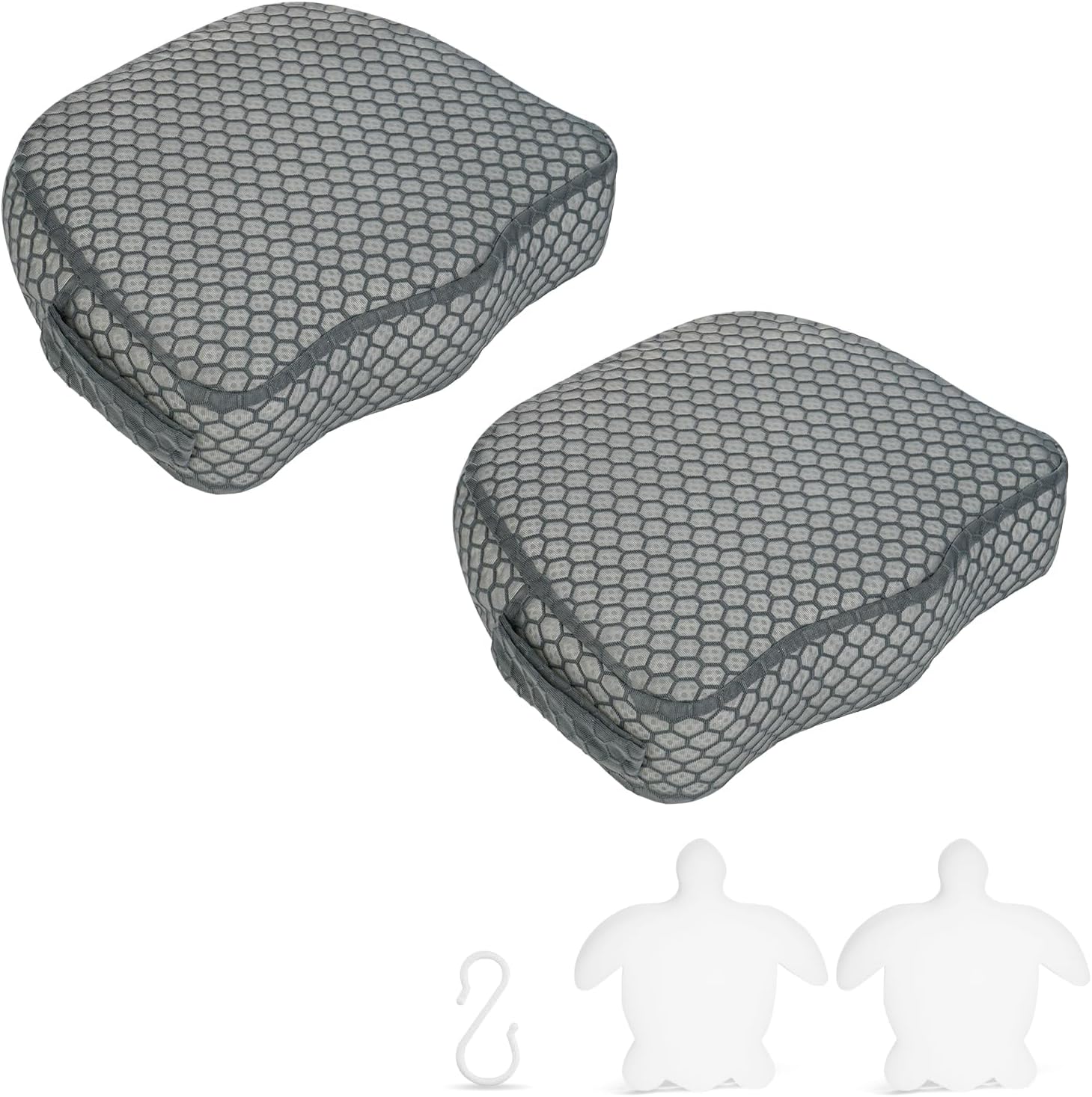 Weighted Hot Tub Booster Seat for Adults - 2 Pack Grey