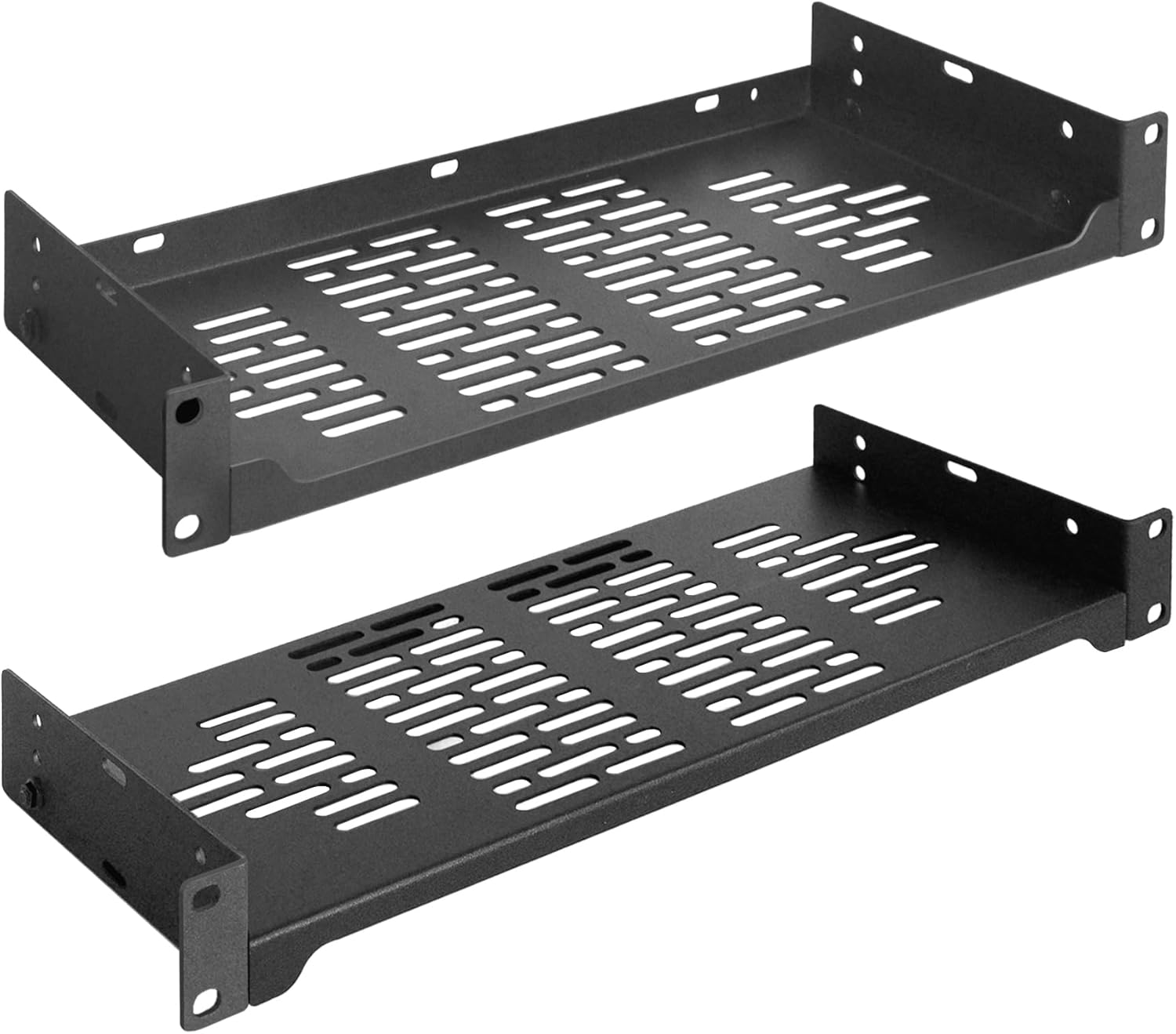 RIVECO 2 PCS 1U Rack Mount Shelf for 19 in Network Racks
