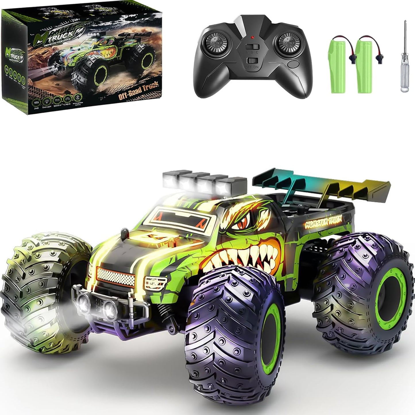 High-Speed RC Dinosaur Truck with 2 Batteries! JICIFU