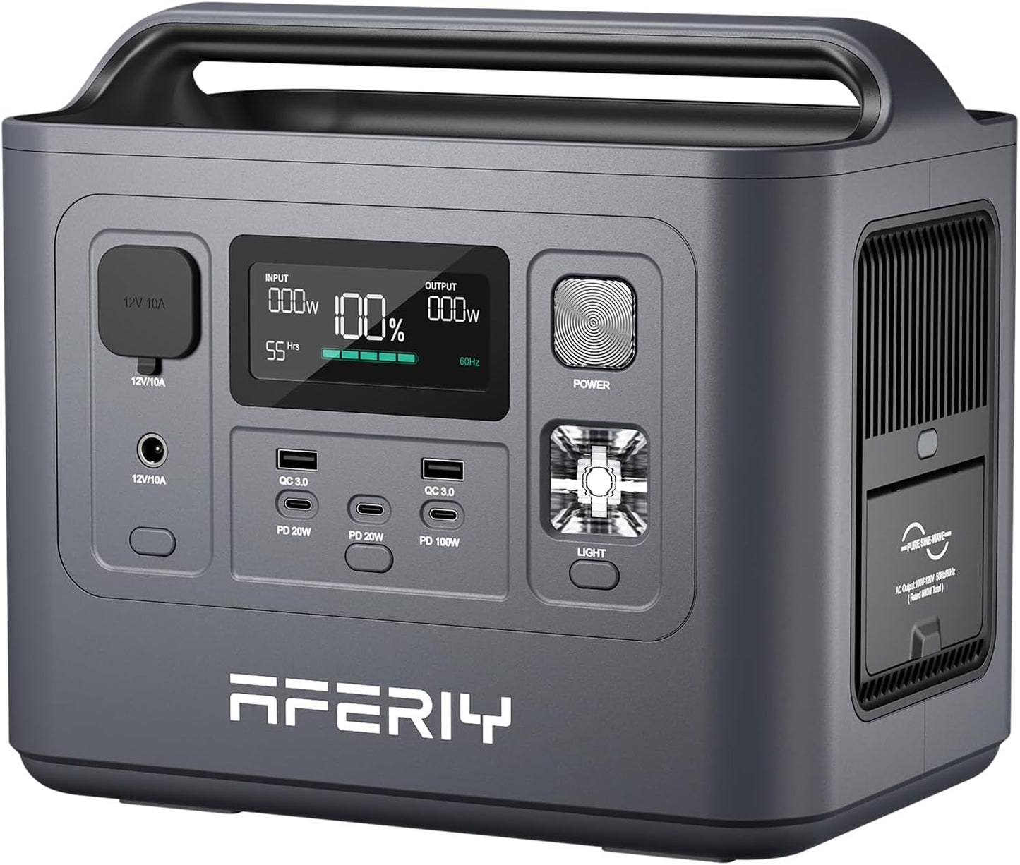 AFERIY 800W LiFePO4 Power Station - Quick Charge in 1.5H