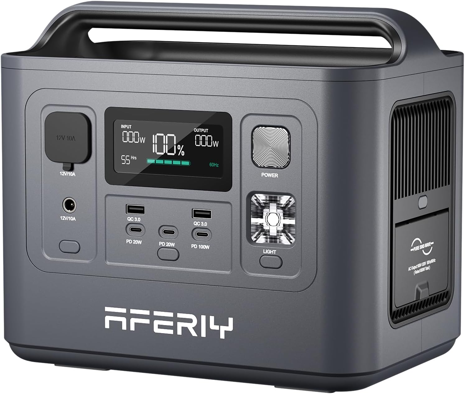 AFERIY 800W LiFePO4 Power Station - Quick Charge in 1.5H