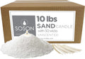 Pearled Sand Candle Wax 10 lb with 50 Wicks - Refillable, Long Lasting