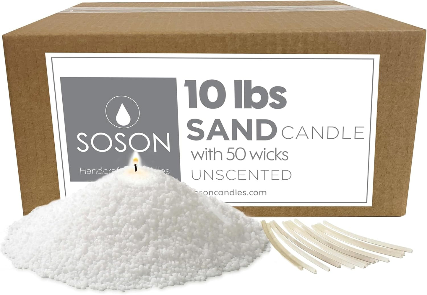 10 lb White Unscented Pearled Candle for Creative Candle Making