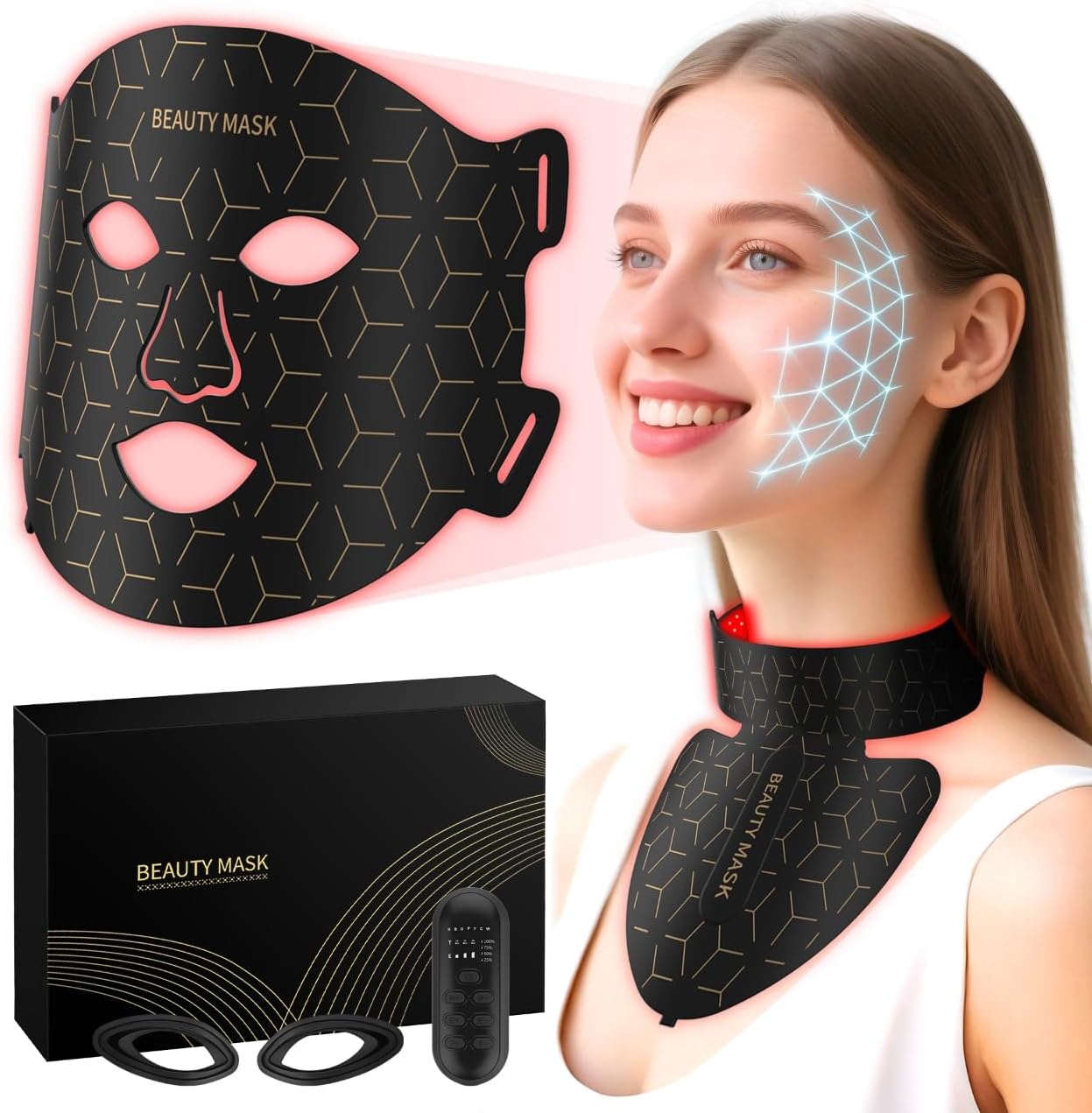 Red Light Therapy Mask for Face & Neck - Anti-Aging Solution