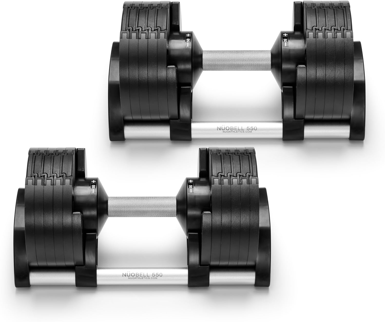 NUOBELL Adjustable Dumbbell Set for Home Workouts, 5-80 LB