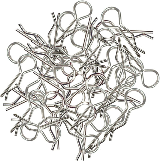 Secure Your RC Vehicle with 100pcs Silver Body Clips