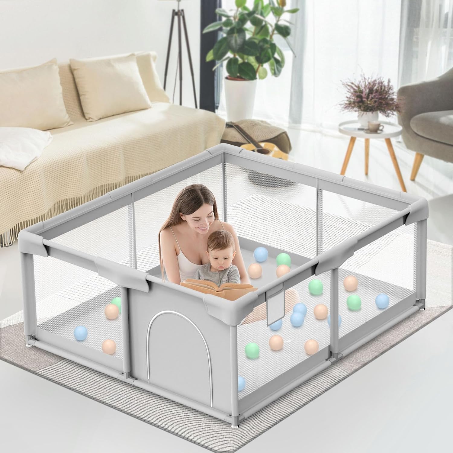 Sturdy 50x50 Baby Playpen for Safe Play