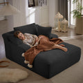 67 Inch Oversized Chaise Lounge Chair - Corduroy Boneless Sofa Bed
