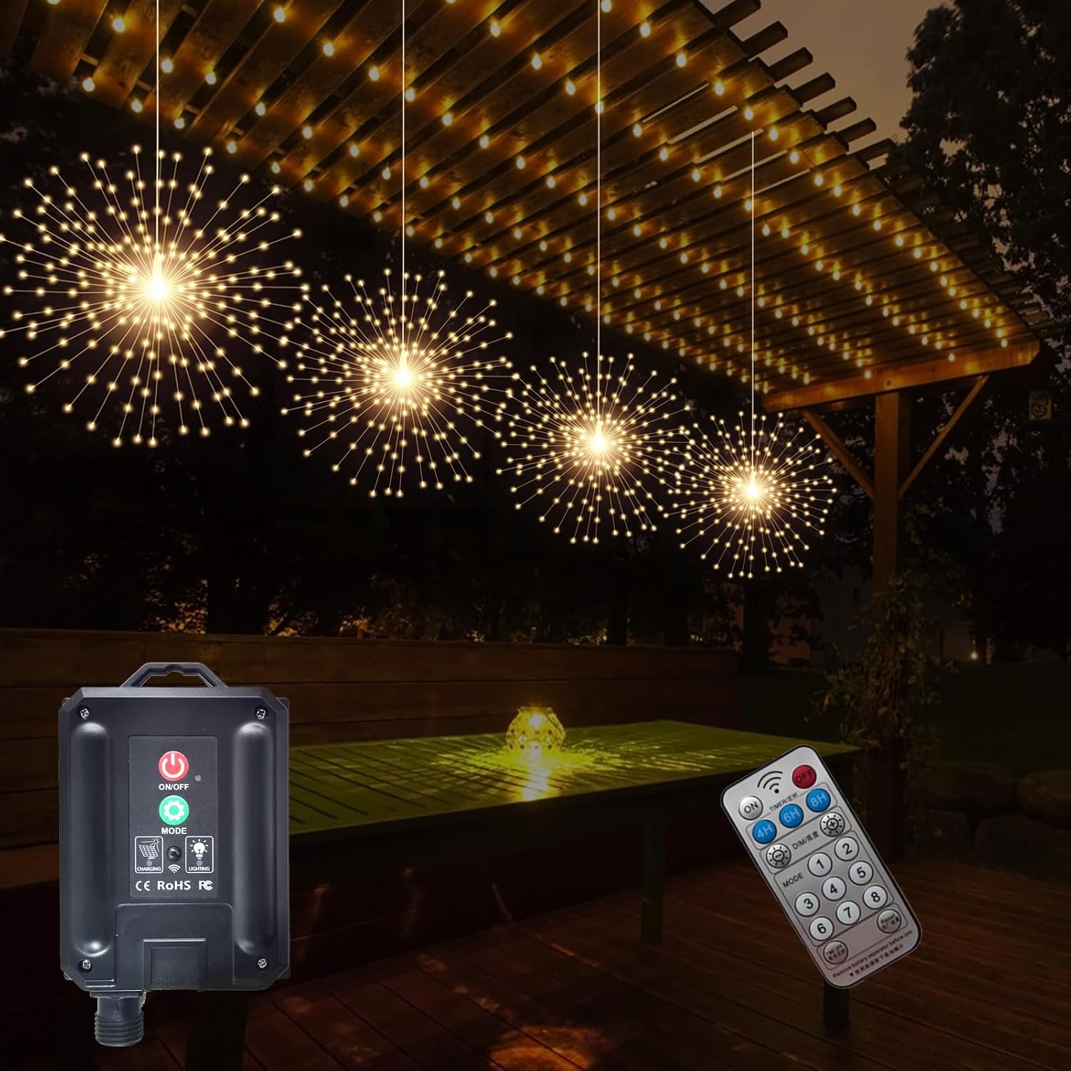 800LED Solar Starburst Sphere Lights for Outdoor Decor