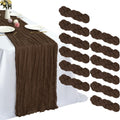 Brown Cheesecloth Table Runner 12 Pack 35 x 120 in - Rustic Boho Decor