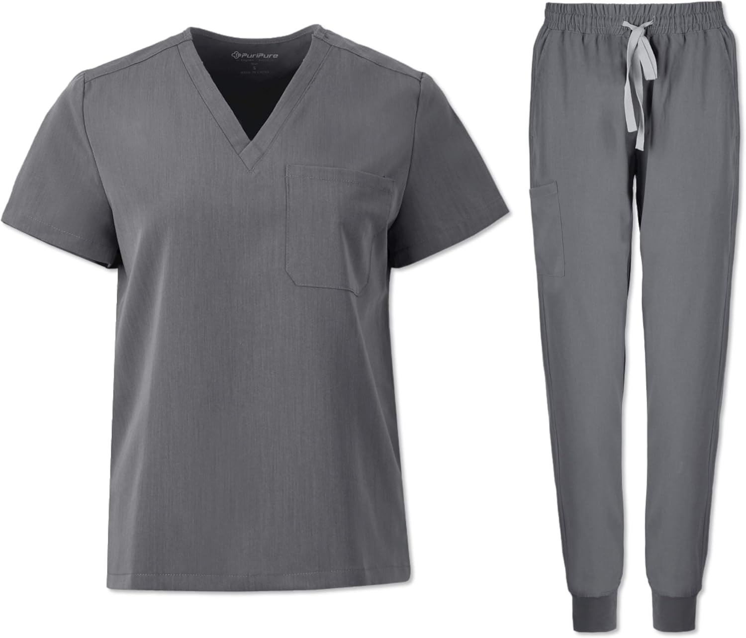 PuriPure Scrubs Set for Women with 4 Way Stretch and Pockets