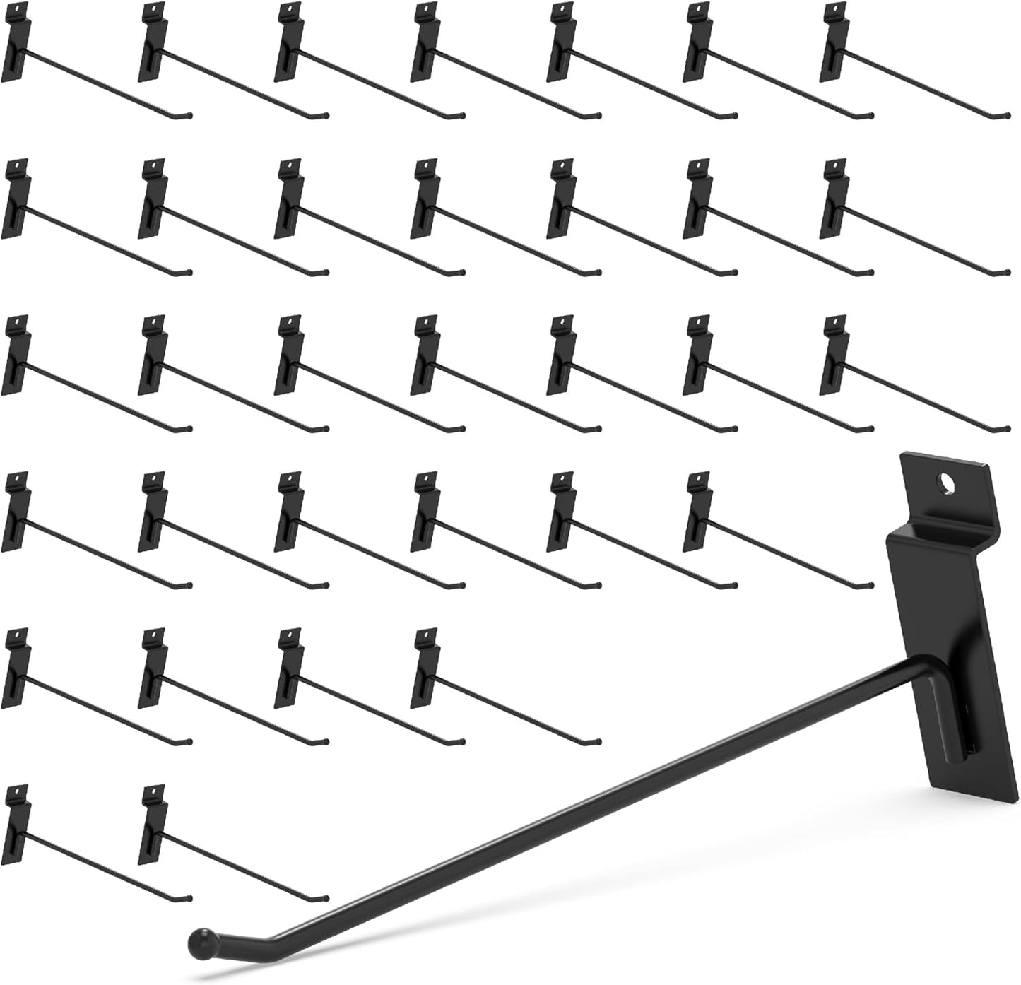 HUHOLE Slatwall Hooks 8 Inch 32PC for Garage and Retail Storage