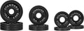 CAP Barbell 2-Inch Olympic Cast Iron Plate Weight Set - Durable