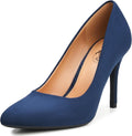 Womens Pointed Toe Slingback Pumps Black Heels - Elegant 3.5in