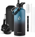 87 oz Insulated Water Bottle Indigo/Black - Triple Wall Cold 48 Hrs